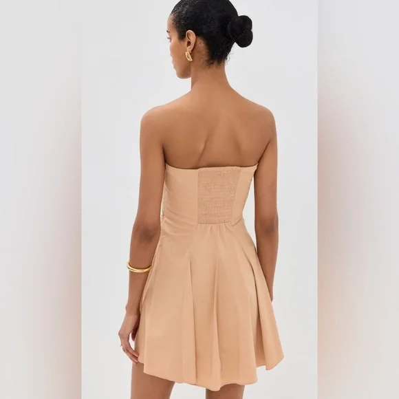Azeeza Chic Strapless Tan Dress - Picture 3 of 9